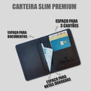 Carteira Couro Slim Porta Cartão Várias Cores