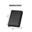 Carteira RFID Antirroubo De Fibra De Carbono Porta Cartões