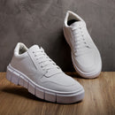Tenis Masculino Sneakers Oversize Branco Preto Sapatenis Casual Sola Alta Tratorada Lançamento